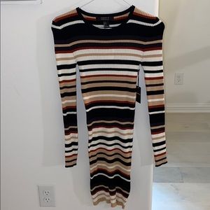 Robbed sweater dress